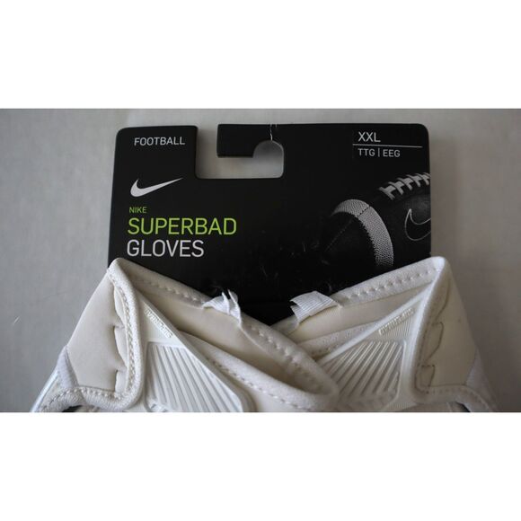 Nike PGF873-102 Men's Sz 2XL White Superbad Football Gloves - Picture 4 of 6